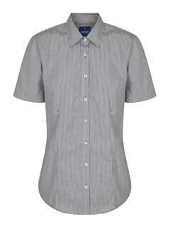 G1637WS Gingham S/S - Black