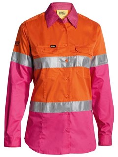 BL6696T L/Weight L/S Tape - Org/Pnk