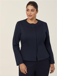 CAT1E3 Ponte Crop Jacket - Navy
