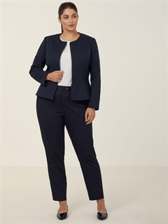 CAT1E3 Ponte Crop Jacket - Navy