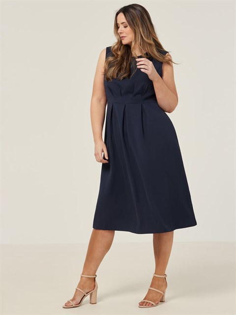 CAT69T Stretch Dress S/Less - Navy